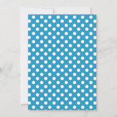 Polka Dot Blue Wedding Einladung (Rückseite)