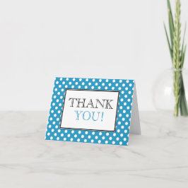 Polka Dot Blue & White Dankeschön Karte