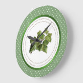 Polka Dot Blume Bedeutung - Grüne Landschaft Große Wanduhr (Winkel)