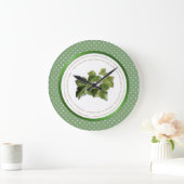 Polka Dot Blume Bedeutung - Grüne Landschaft Große Wanduhr (Zuhause)
