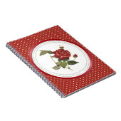 Polka Dot Blume Bedeutung - Rote Rose Notizblock (Rechte Seite)