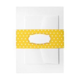 Polka dot Blume gelb Bauchband Einladungsbanderole