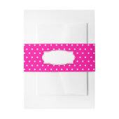 Polka dot Blume rosa Bauchband Einladungsbanderole (Vorderseite Beispiel)