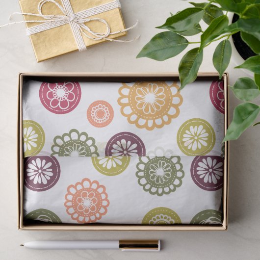 Polka Dot Blumen - Seidenpapier (Geschenk)