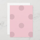 Polka Dot Blush Pink Einladung (Vorne/Hinten)