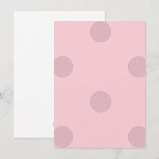 Polka Dot Blush Pink Einladung (Vorne/Hinten)