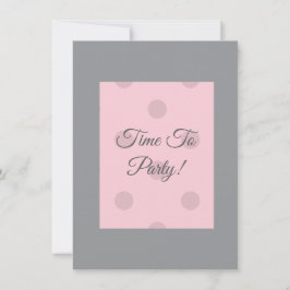 Polka Dot Blush Pink Einladung