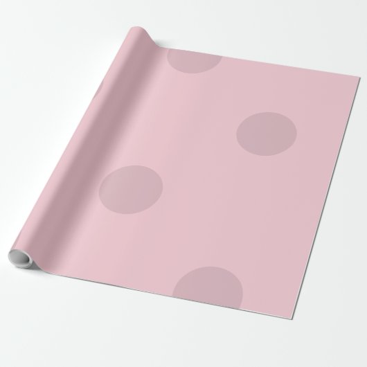 Polka Dot Blush Pink Geschenkpapier (Ungerollt)