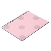 Polka Dot Blush Pink Notepad Notizblock (Linke Seite)