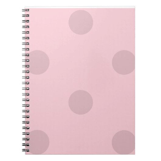 Polka Dot Blush Pink Notepad Notizblock (Vorderseite)