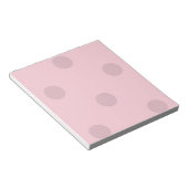 Polka Dot Blush Pink Notepad Notizblock (angewinkelt)