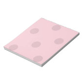 Polka Dot Blush Pink Notepad Notizblock (Rotiert)