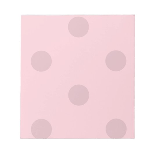 Polka Dot Blush Pink Notepad Notizblock (Vorderseite)