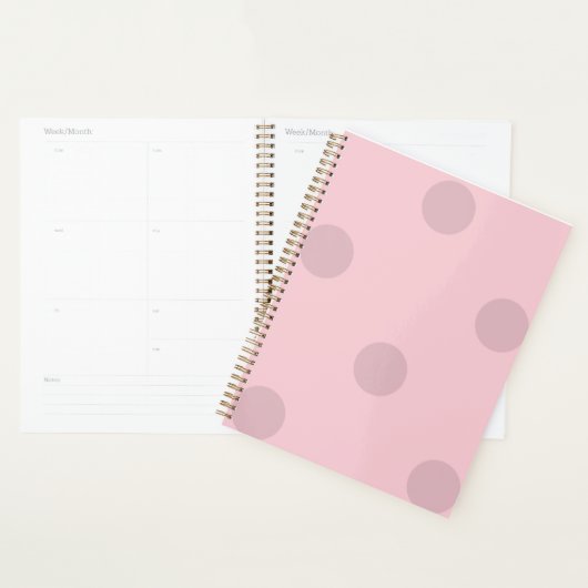 Polka Dot Blush Pink Notepad Planer (Anzeige)