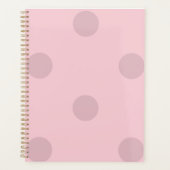 Polka Dot Blush Pink Notepad Planer (Vorderseite)
