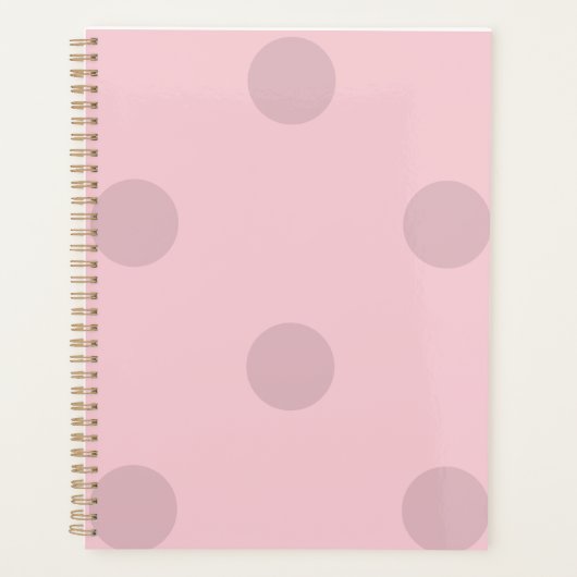 Polka Dot Blush Pink Notepad Planer (Vorderseite)