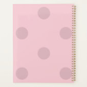Polka Dot Blush Pink Notepad Planer (Rückseite)