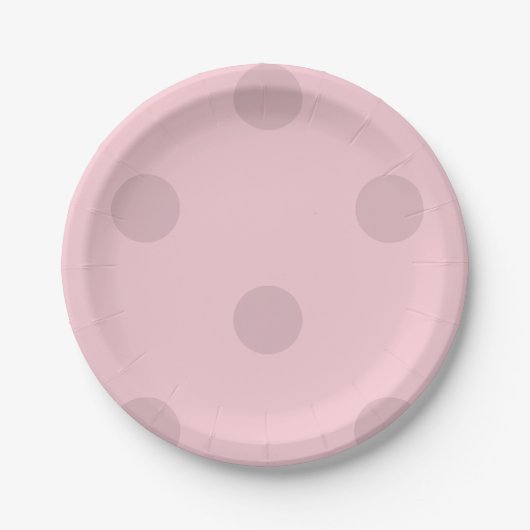 Polka Dot Blush Pink Paper Teller (Vorderseite)