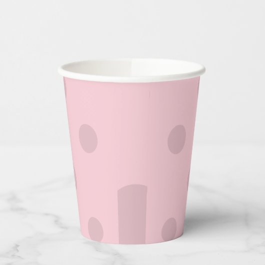 Polka Dot Blush Pink Pappbecher (Links)