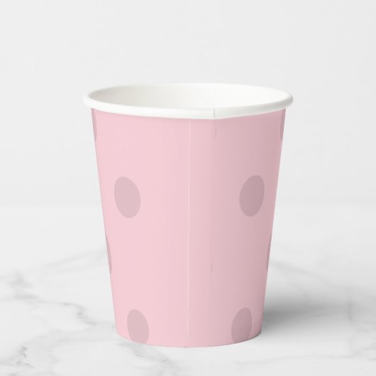 Polka Dot Blush Pink Pappbecher (Rechts)