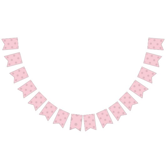 Polka Dot Blush Pink Wimpelkette (Alle)