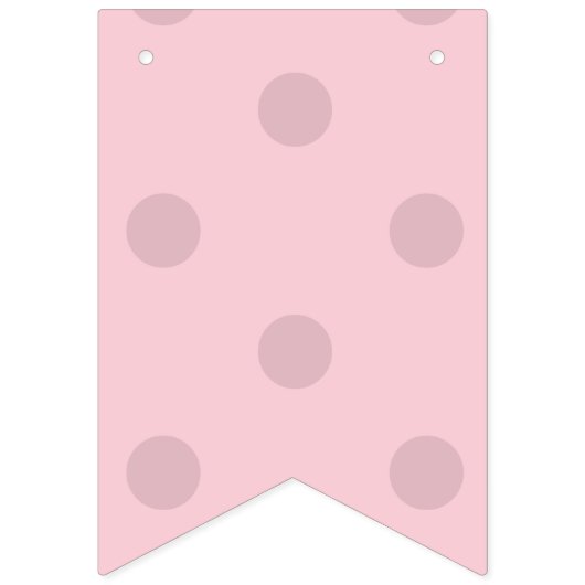 Polka Dot Blush Pink Wimpelkette (Dritte Fahne)