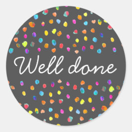 Polka dot boho niedliche Pop Kunst gut gemacht Runder Aufkleber