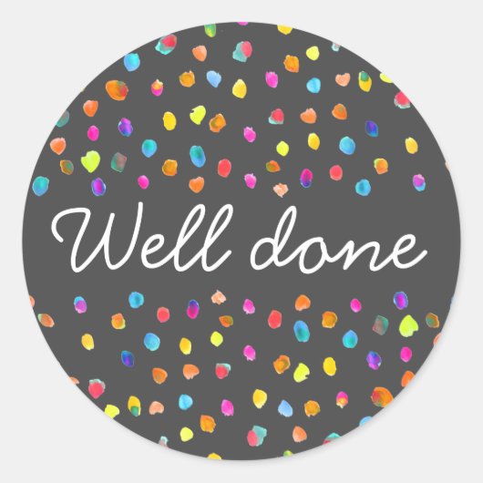 Polka dot boho niedliche Pop Kunst gut gemacht Runder Aufkleber (Vorderseite)