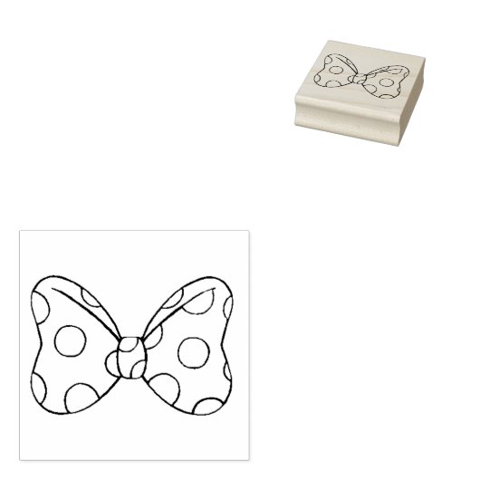 Polka Dot Bow Gummistempel (Stempel)