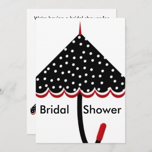 Polka Dot Brautparty Einladung (Vorne/Hinten)