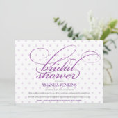 Polka Dot Bridal Dusche Einladung (Stehend Vorderseite)