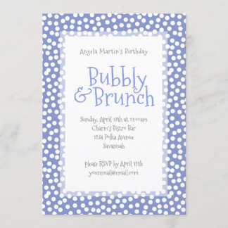 Polka Dot Bubbly und Brunch Violet Einladung