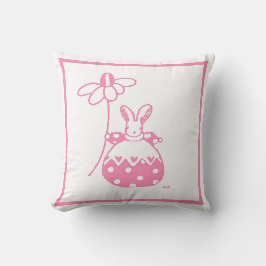 Polka dot bunnies pillow kissen (Vorderseite)