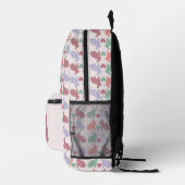 Polka Dot Bunnies und Herz-Muster auf rosa Bedruckter Rucksack (Rechts)