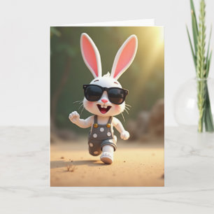 Polka Dot Bunny Lustige Zeit Karte