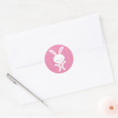Polka Dot Bunny Round Stickers (Umschlag)
