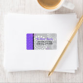 Polka Dot Burst Address Label - Lila Adressaufkleber (Insitu)