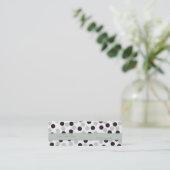 Polka Dot Business Card für die Haut und Schokolad Mini Visitenkarte (Stehend Vorderseite)
