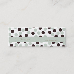 Polka Dot Business Card für die Haut und Schokolad Mini Visitenkarte