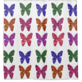 Polka Dot Butterflies Duschvorhang (Vorderseite)