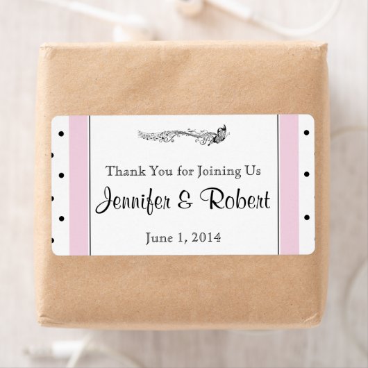 Polka Dot Butterfly Posh Water Flasche (Insitu)