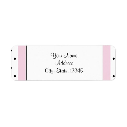 Polka Dot Butterfly Posh Wedding Label (Vorne)