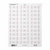 Polka Dot Butterfly Posh Wedding Label (Vorne)