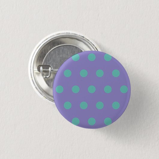 Polka Dot Button (Lavendel & Aqua) (Vorne & Hinten)