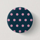 Polka Dot Button (Midnight Blue & Soft Pink) (Vorderseite)