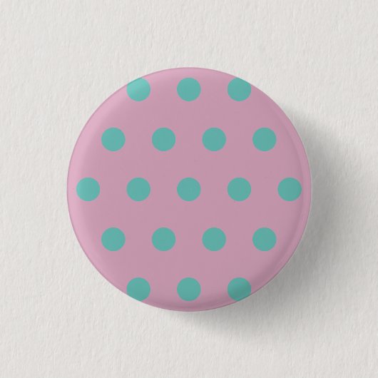Polka Dot Button (Pink & Aqua) (Vorderseite)