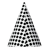 Polka Dot BW Party Hat Partyhütchen (Rückseite)