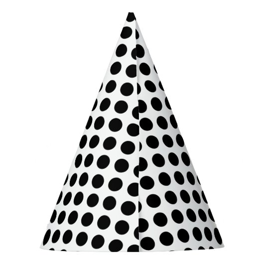 Polka Dot BW Party Hat Partyhütchen (Rückseite)