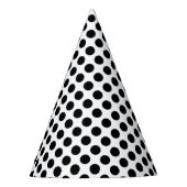 Polka Dot BW Party Hat Partyhütchen (Vorderseite)