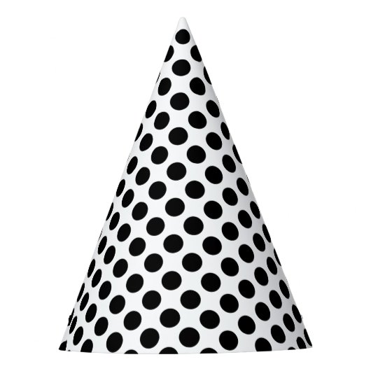 Polka Dot BW Party Hat Partyhütchen (Vorderseite)